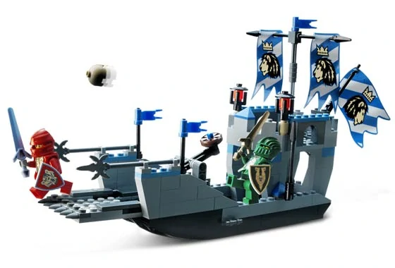 8801 Knights' Attack Barge - S návodem