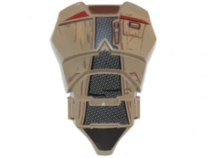 21561pb08 Dark Tan Large Figure Torso with SW Weathered Jacket over Woven Black Shirt Pattern (Finn)