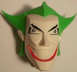 70454c01pb01 White Large Figure Head Modified Super Heroes The Joker Pattern