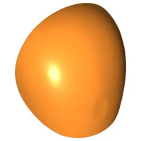 21560 Orange Large Figure Armor, Round, Smooth