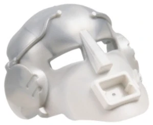 32575pb01 White Bionicle Mask Mahiki with Marbled Pearl Light Gray Pattern