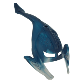 64302pb01 Dark Blue Bionicle Mask Kiina with Marbled Pearl Light Gray Pattern