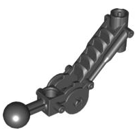 x240 Black Bionicle Ball Joint 5 x 7 Arm with Dual Axle Hole at 90 degrees